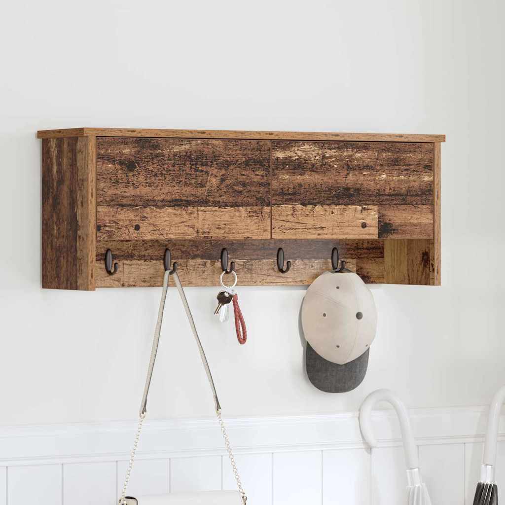 Vægmonteret Jakkeholder Vægmonteret Gammelt træ 80 x 20 x 30 cm