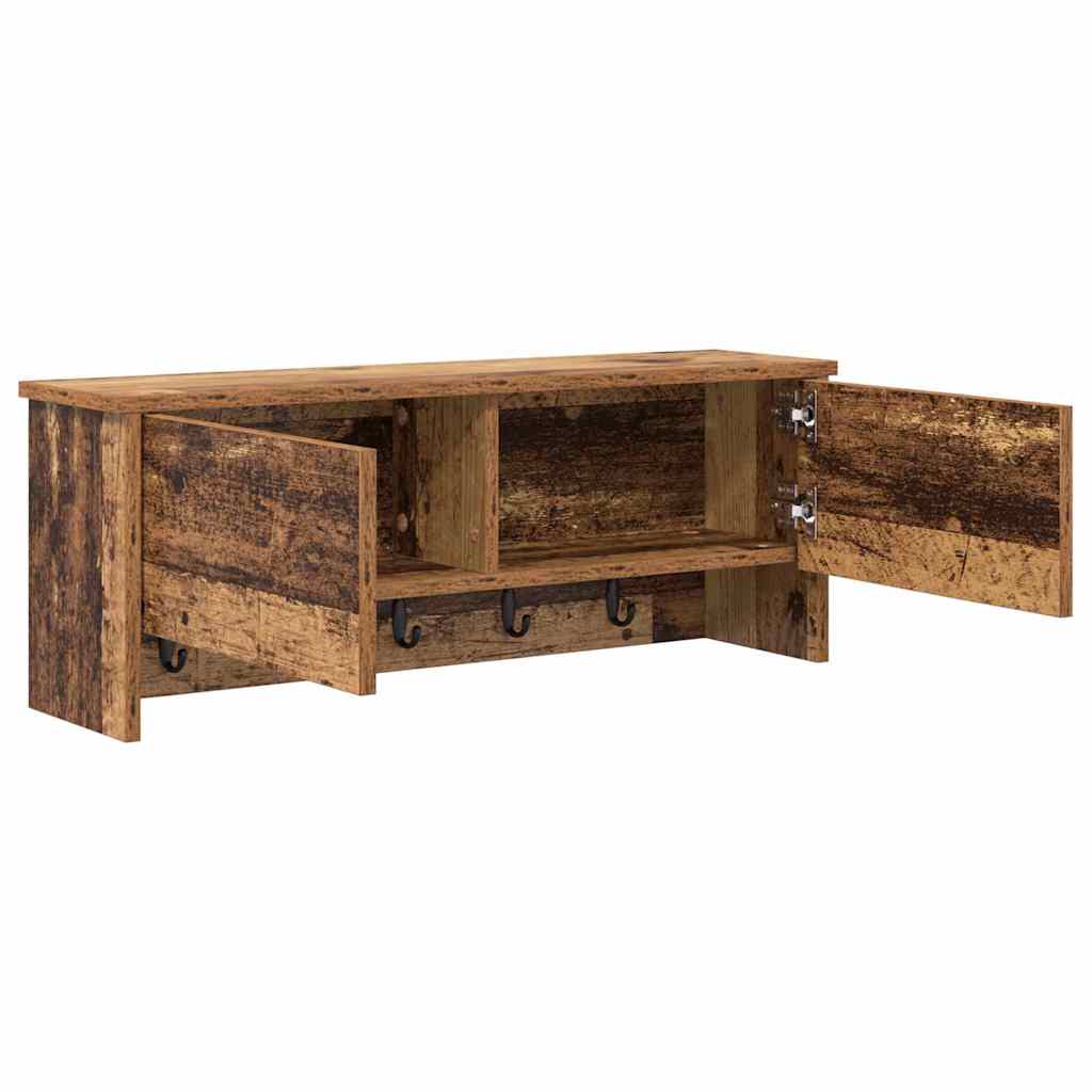 Vægmonteret Jakkeholder Vægmonteret Gammelt træ 80 x 20 x 30 cm