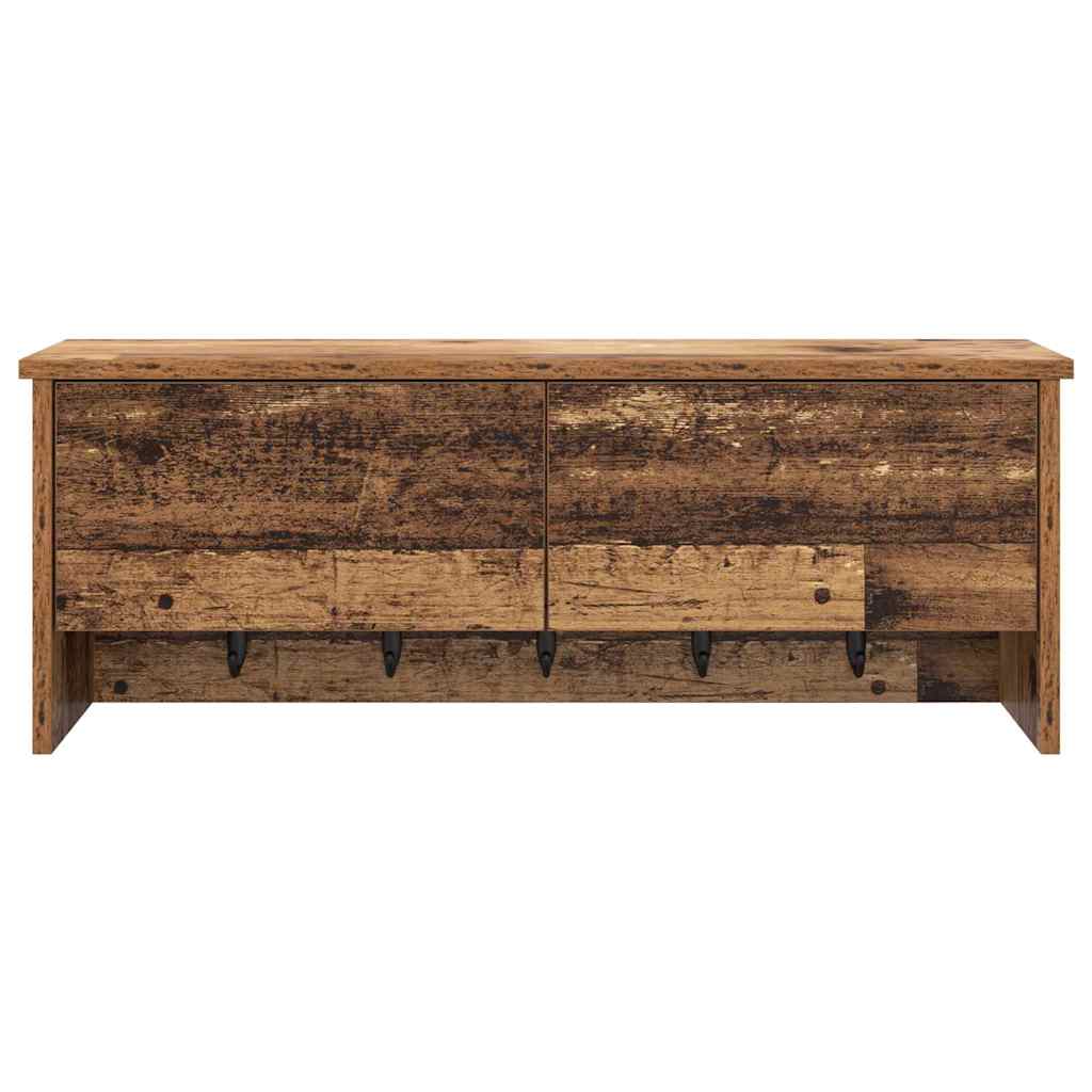 Vægmonteret Jakkeholder Vægmonteret Gammelt træ 80 x 20 x 30 cm