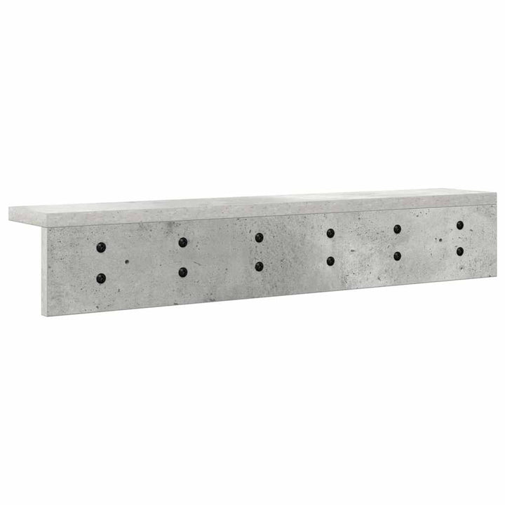 Vægmonteret Jakkeholder Beton Grå 60 x 10,5 x 10,5 cm