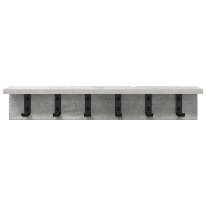 Vægmonteret Jakkeholder Beton Grå 60 x 10,5 x 10,5 cm