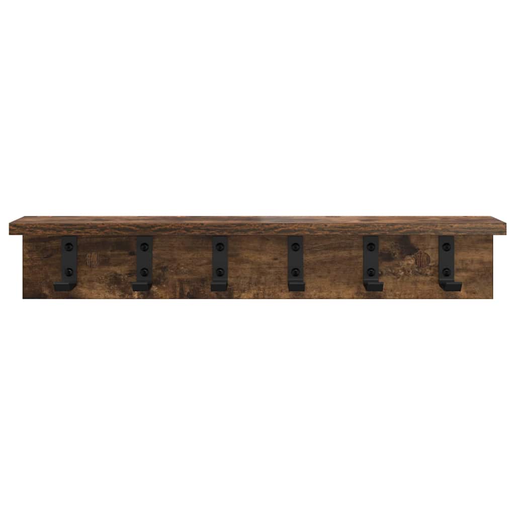 Vægmonteret Jakkeholder Røget eg 60 x 10,5 x 10,5 cm