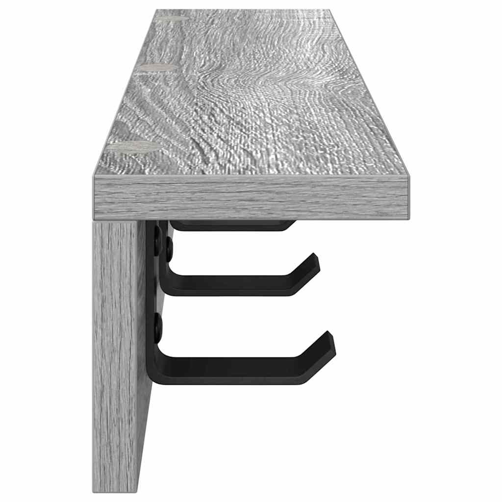 Vægmonteret Jakkeholder Grå Sonoma 60 x 10,5 x 10,5 cm