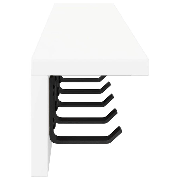 Vægmonteret Jakkeholder Vægmonteret Hvid 80 x 10,5 x 10,5 cm