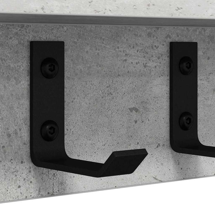 Vægmonteret Jakkeholder Vægmonteret Beton Grå Konstrueret træ