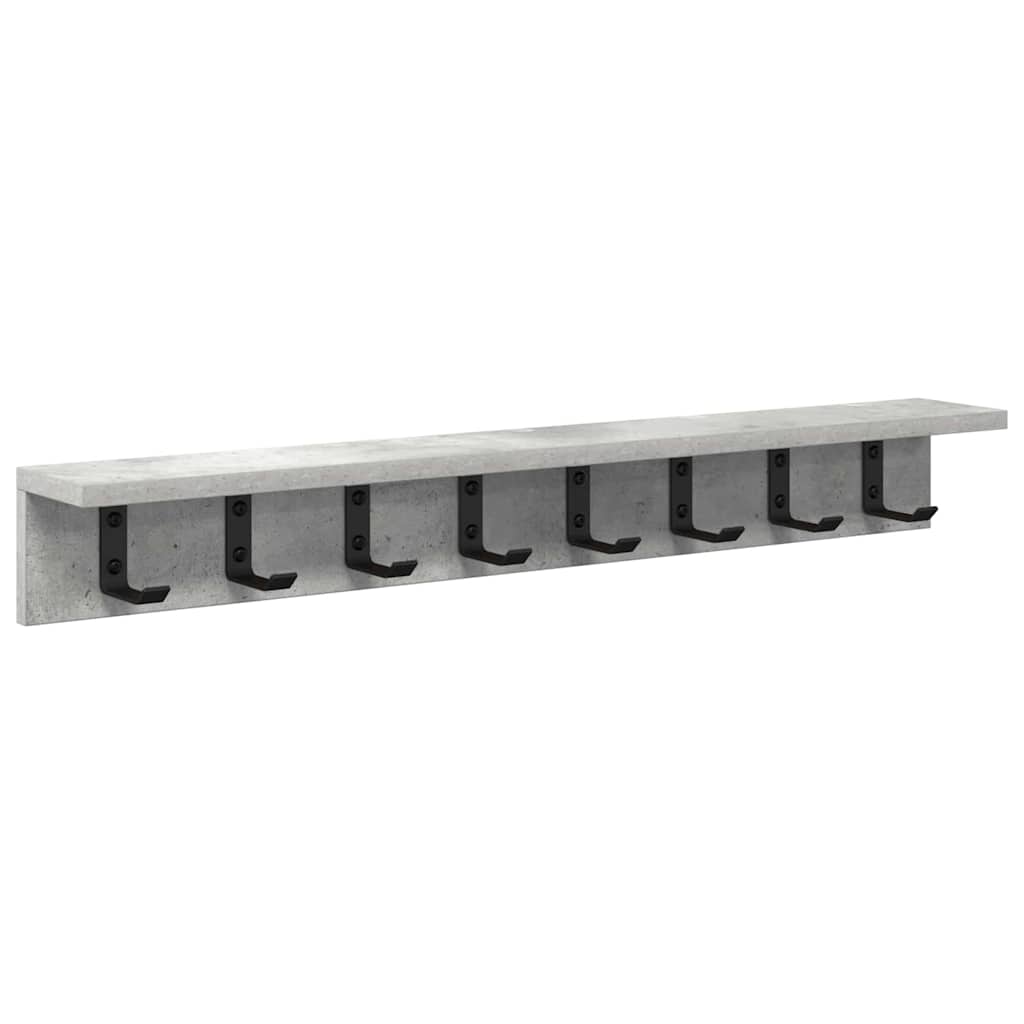 Vægmonteret Jakkeholder Beton Grå 80 x 10,5 x 10,5 cm