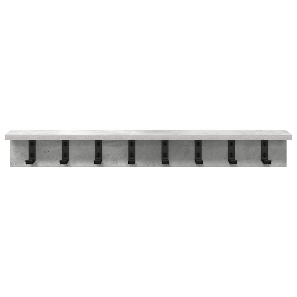 Vægmonteret Jakkeholder Beton Grå 80 x 10,5 x 10,5 cm