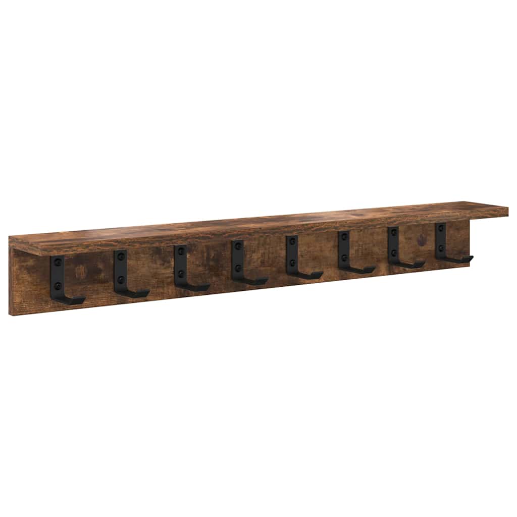 Vægmonteret Jakkeholder Røget eg 80 x 10,5 x 10,5 cm