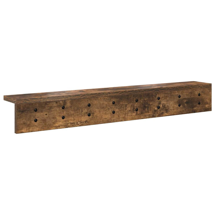 Vægmonteret Jakkeholder Røget eg 80 x 10,5 x 10,5 cm