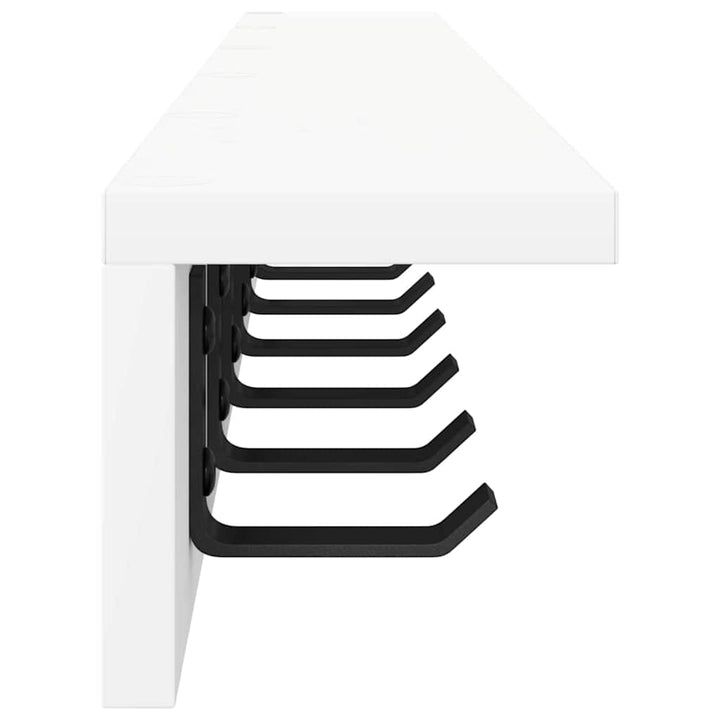 Vægmonteret Jakkeholder Vægmonteret Hvid 100 x 10,5 x 10,5 cm