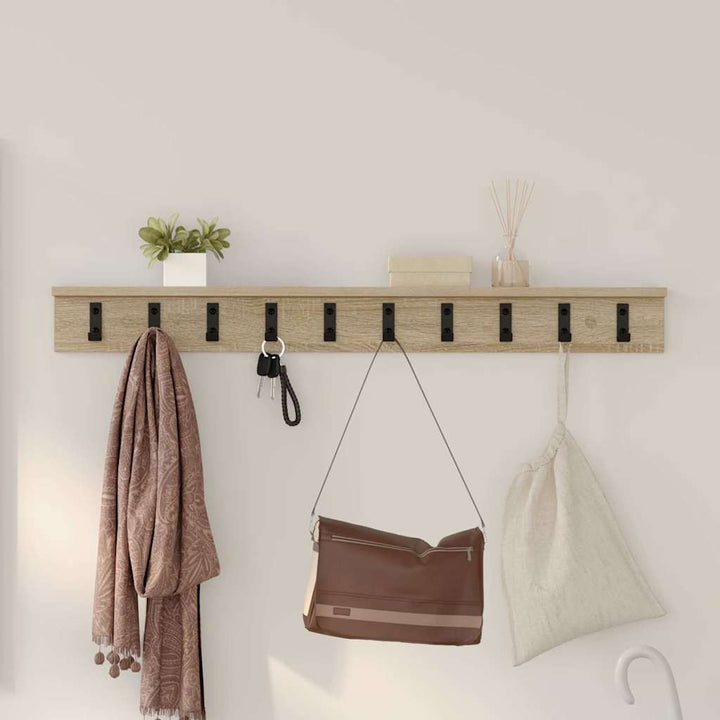 Vægmonteret Jakkeholder Sonoma eg 100 x 10,5 x 10,5 cm