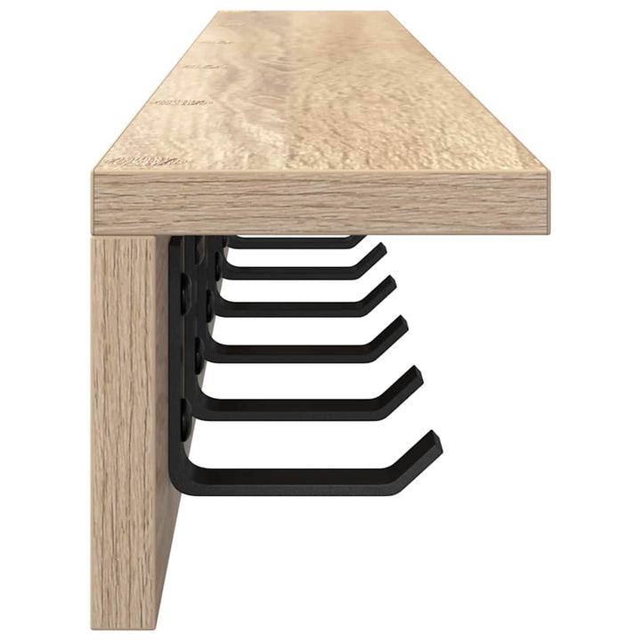 Vægmonteret Jakkeholder Sonoma eg 100 x 10,5 x 10,5 cm