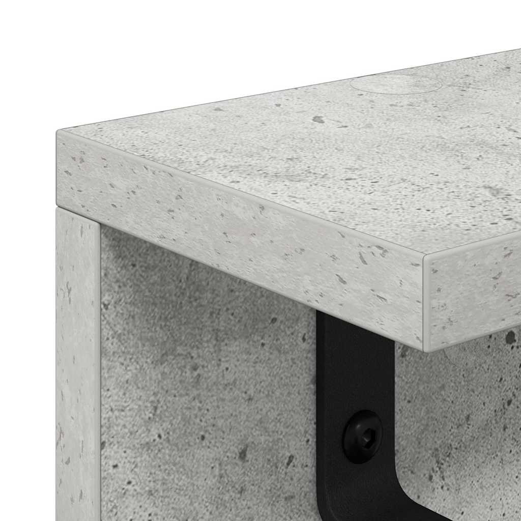Vægmonteret Jakkeholder Beton Grå 100 x 10,5 x 10,5 cm
