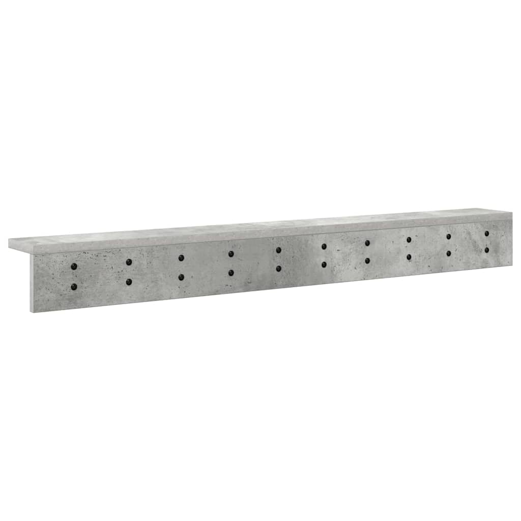 Vægmonteret Jakkeholder Beton Grå 100 x 10,5 x 10,5 cm