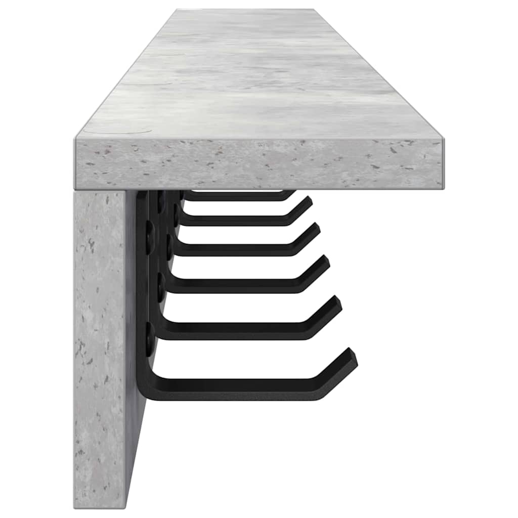 Vægmonteret Jakkeholder Vægmonteret Beton Grå Konstrueret træ