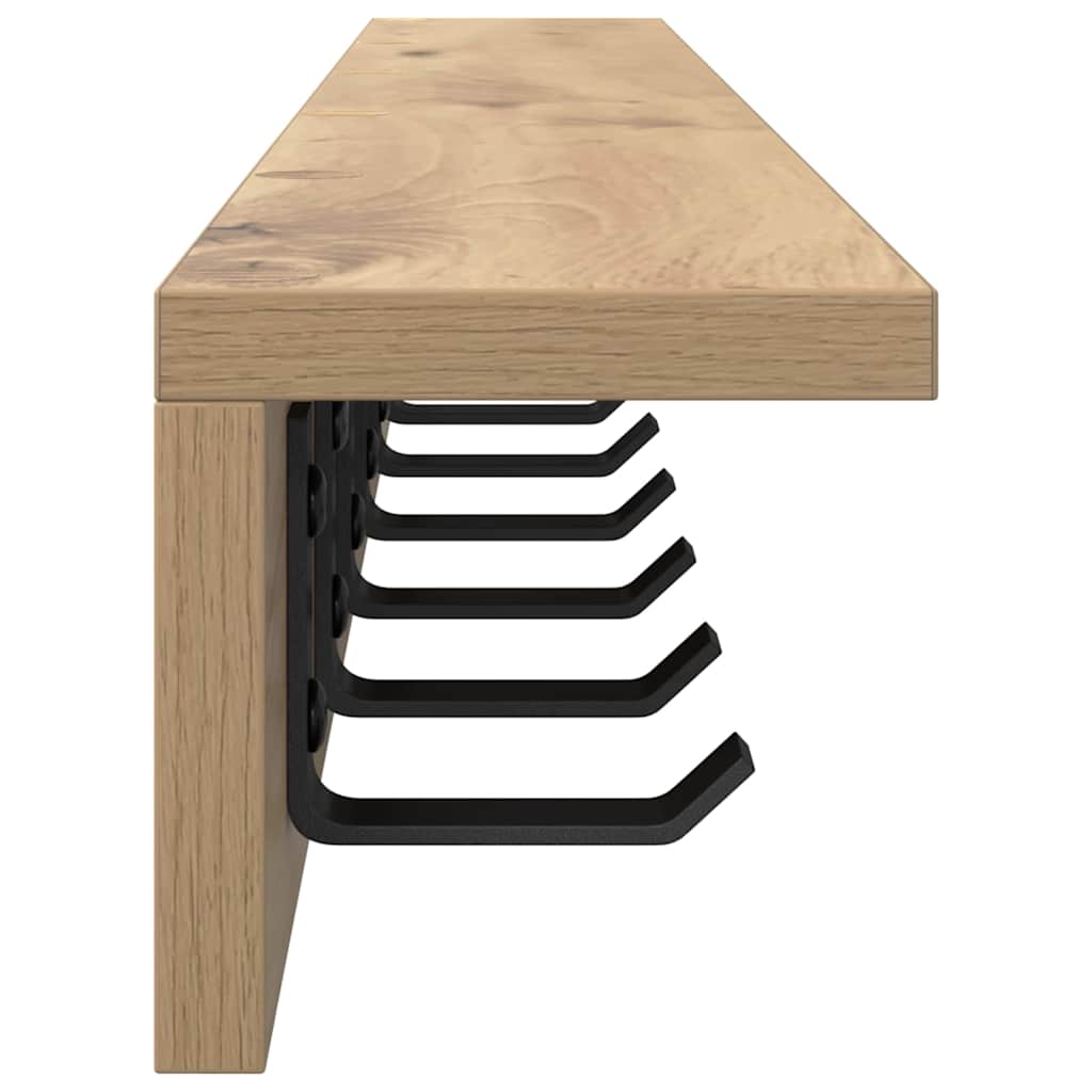 Vægmonteret Jakkeholder Artisan Egetræ 100 x 10,5 x 10,5 cm