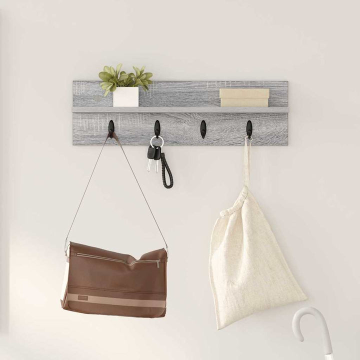 Vægmonteret Jakkeholder Grå Sonoma 60 x 10,5 x 18 cm