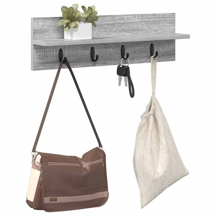 Vægmonteret Jakkeholder Grå Sonoma 60 x 10,5 x 18 cm