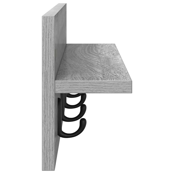 Vægmonteret Jakkeholder Grå Sonoma 60 x 10,5 x 18 cm