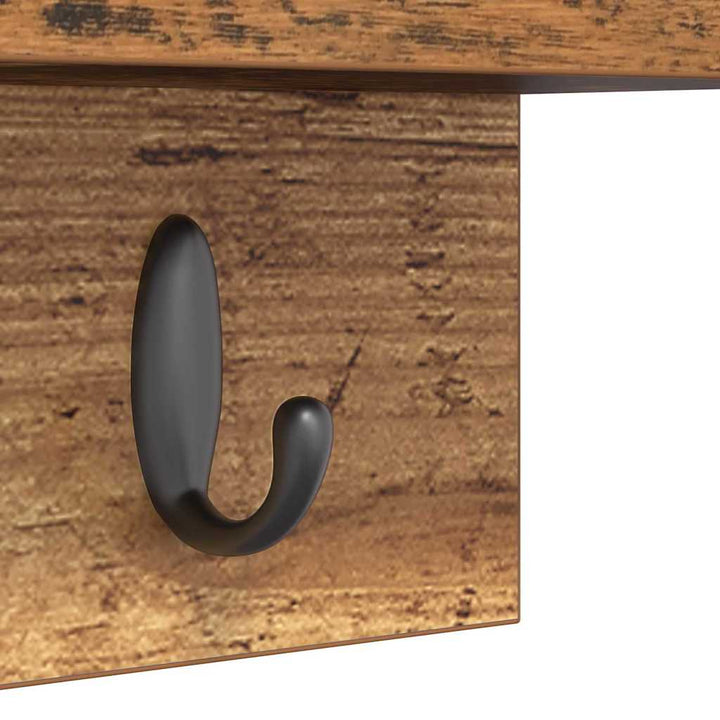 Vægmonteret Jakkeholder Gammelt træ 60 x 10,5 x 18 cm