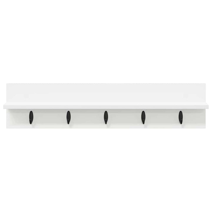 Vægmonteret Jakkeholder Hvid 80 x 10,5 x 18 cm Konstrueret træ