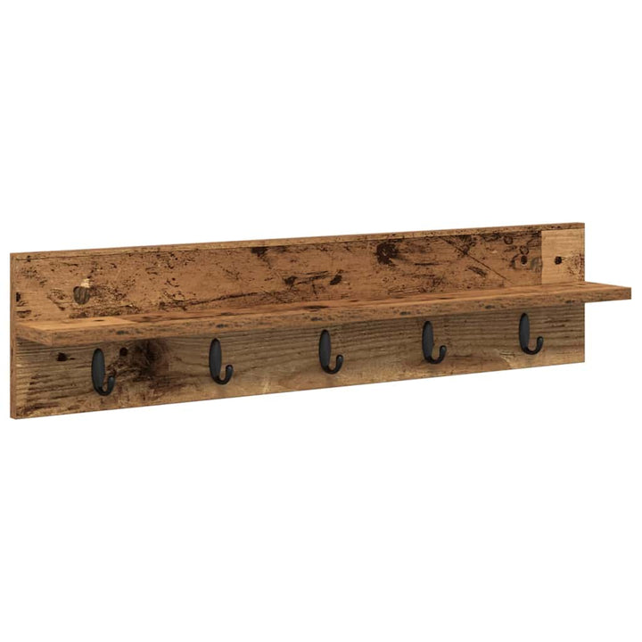 Vægmonteret Jakkeholder Gammelt træ 80 x 10,5 x 18 cm