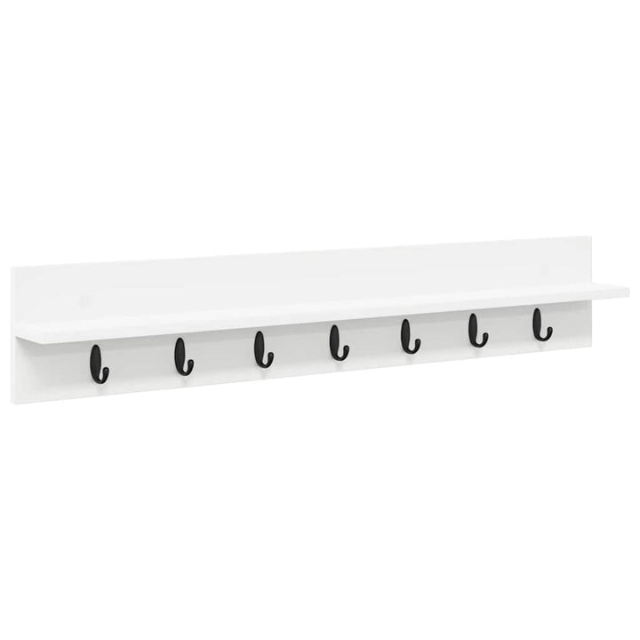 Vægmonteret Jakkeholder Hvid 100 x 10,5 x 18 cm Konstrueret træ