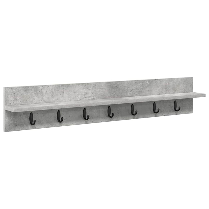 Vægmonteret Jakkeholder Beton Grå 100 x 10,5 x 18 cm