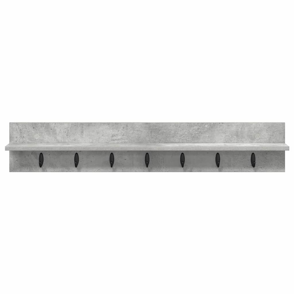Vægmonteret Jakkeholder Beton Grå 100 x 10,5 x 18 cm