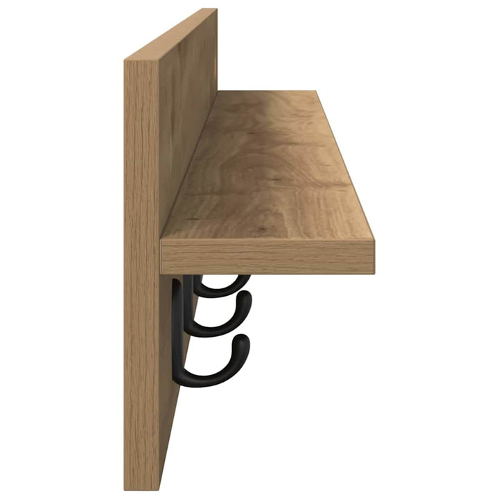 Vægmonteret Jakkeholder Artisan Egetræ 100 x 10,5 x 18 cm