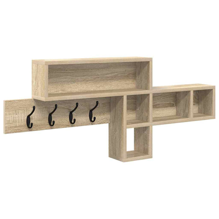 Vægmonteret Jakkeholder med hylde Sonoma eg 100 x 12 x 43,5 cm