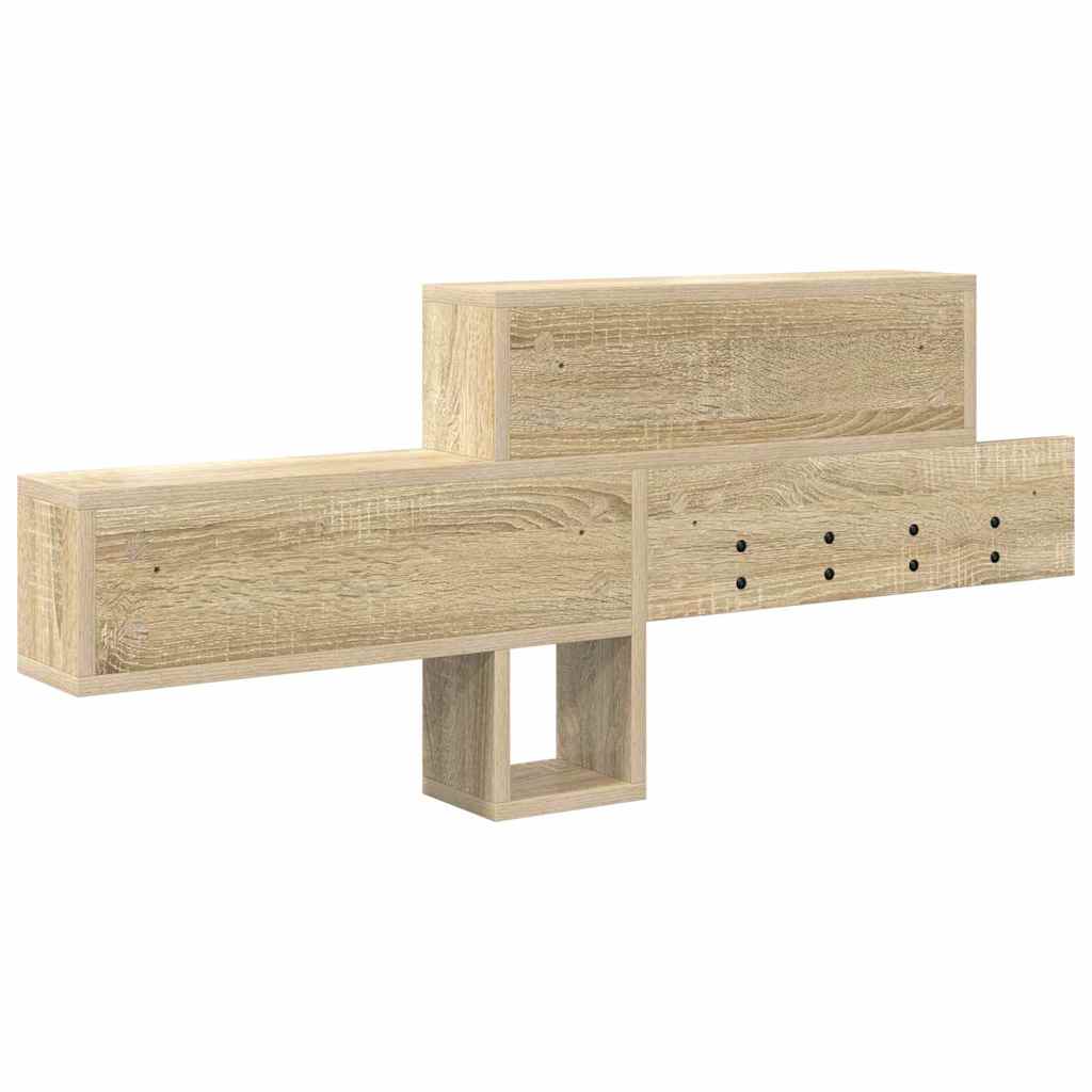 Vægmonteret Jakkeholder med hylde Sonoma eg 100 x 12 x 43,5 cm