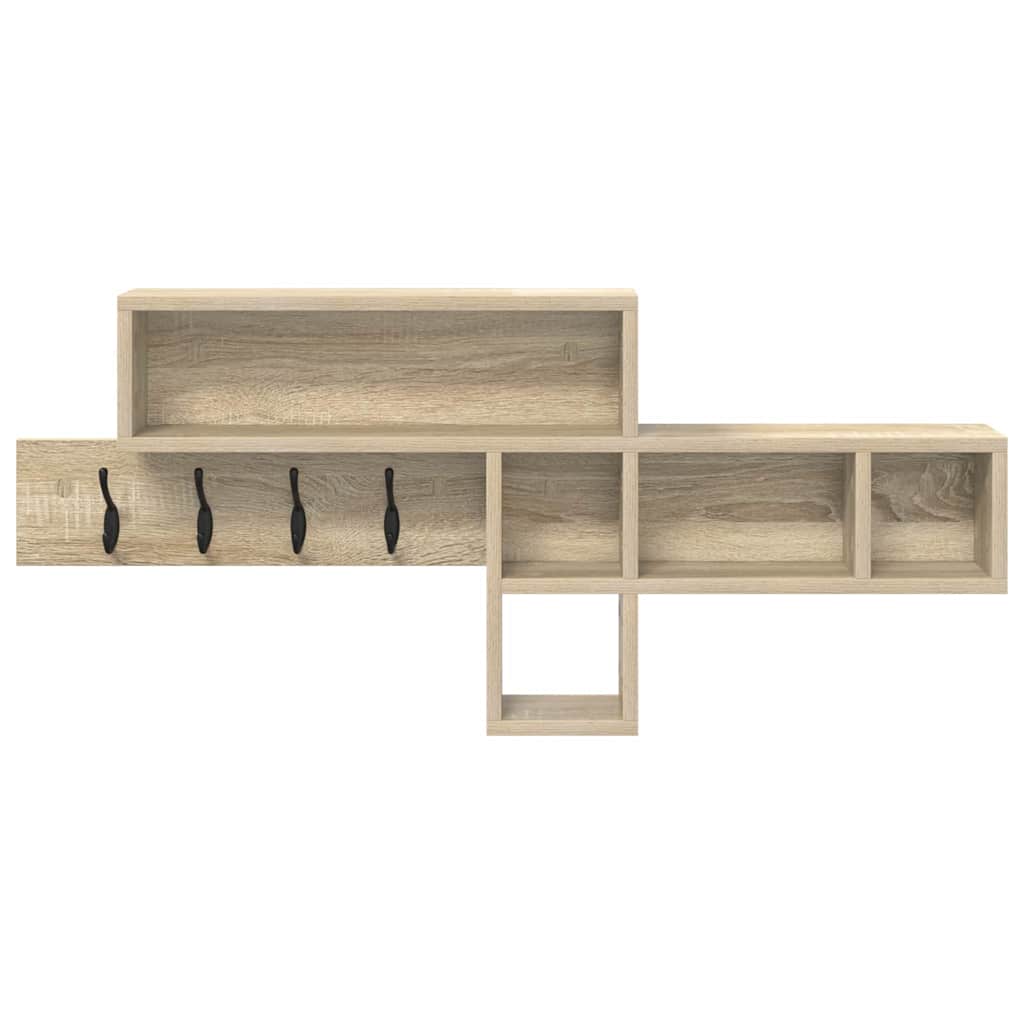 Vægmonteret Jakkeholder med hylde Sonoma eg 100 x 12 x 43,5 cm