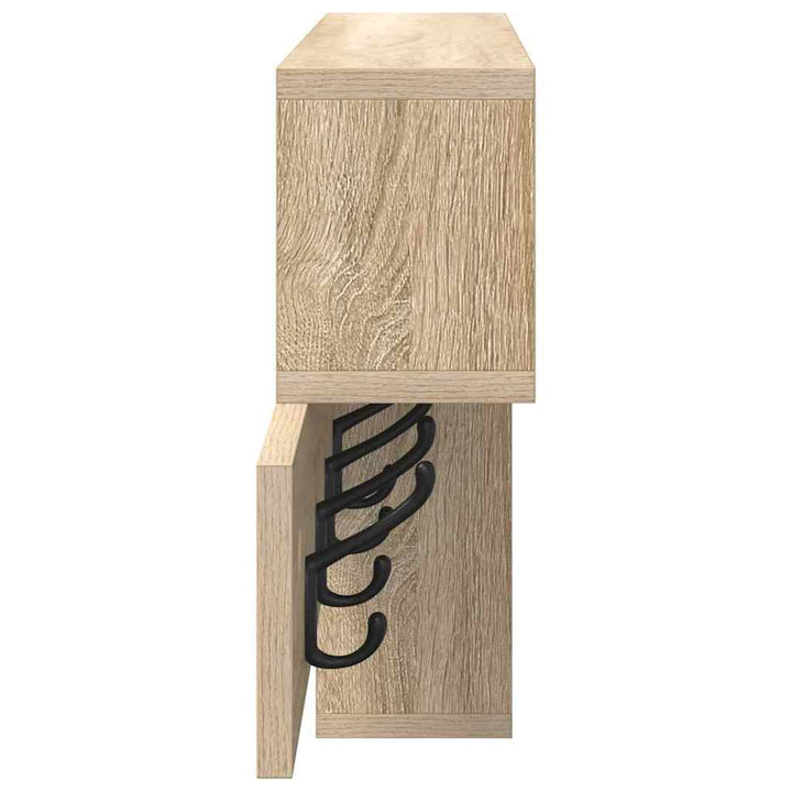 Vægmonteret Jakkeholder med hylde Sonoma eg 100 x 12 x 43,5 cm