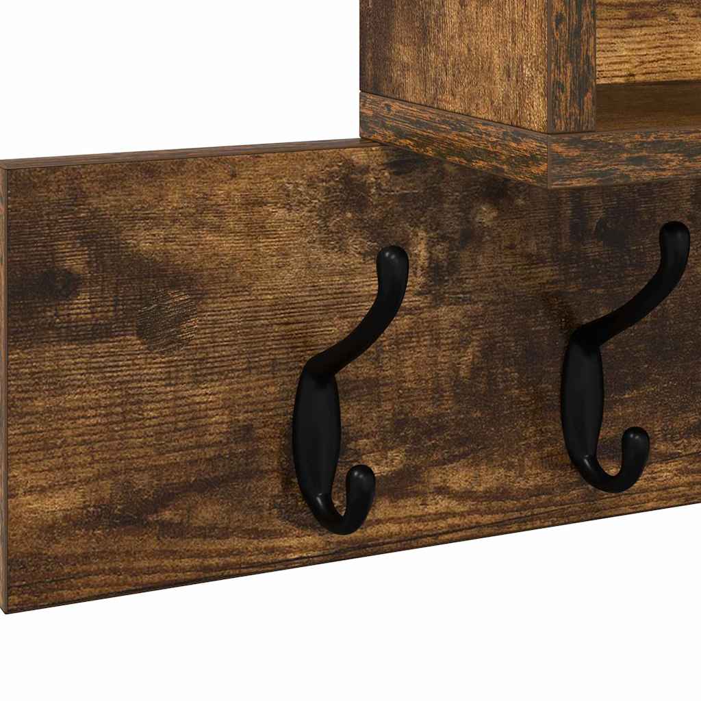 Vægmonteret Jakkeholder Vægmonteret Røget eg 100 x 12 x 43,5 cm