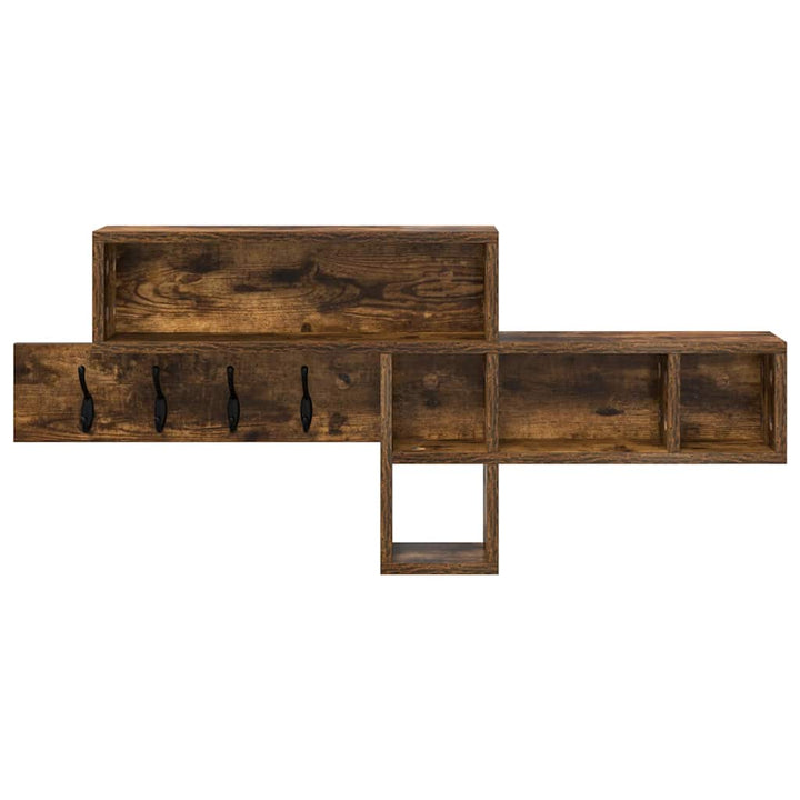 Vægmonteret Jakkeholder med hylde Røget eg 100 x 12 x 43,5 cm