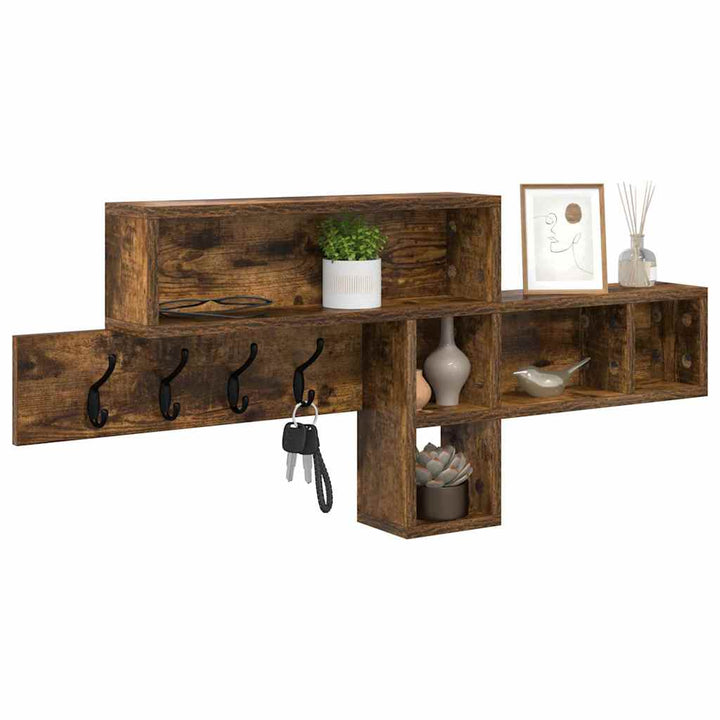 Vægmonteret Jakkeholder Vægmonteret Røget eg 100 x 12 x 43,5 cm