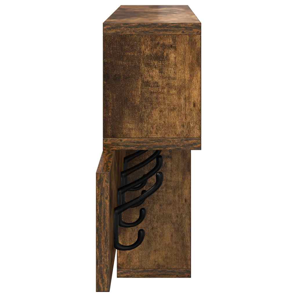 Vægmonteret Jakkeholder med hylde Røget eg 100 x 12 x 43,5 cm