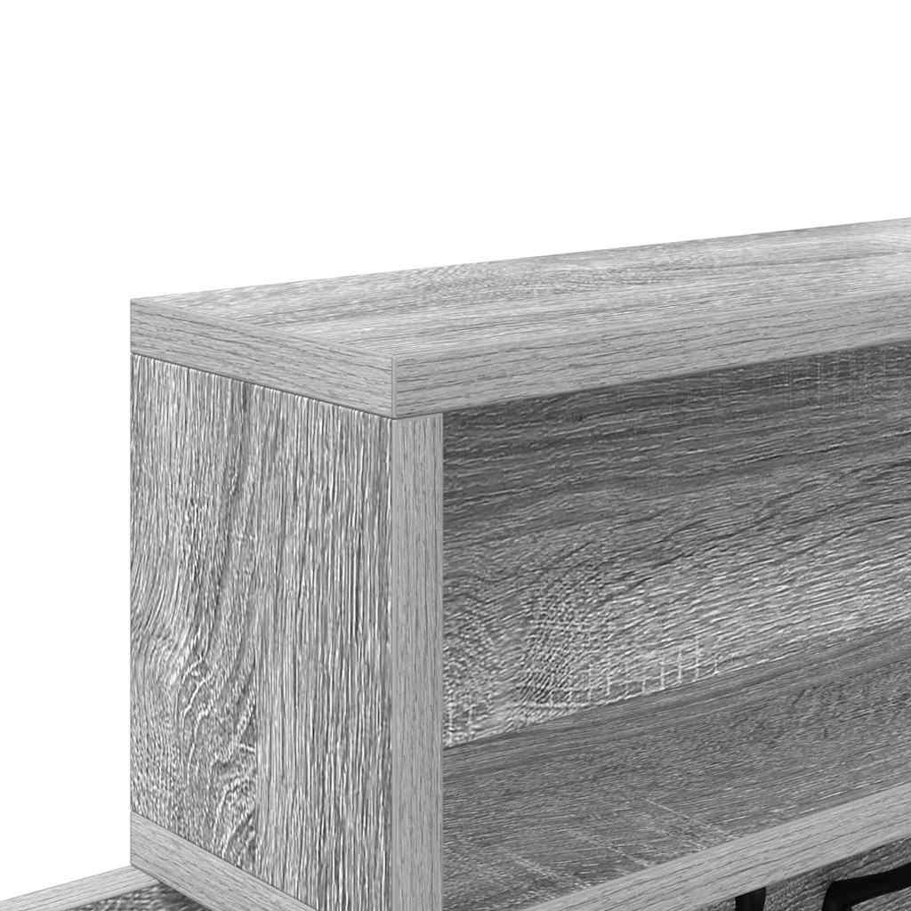 Vægmonteret Jakkeholder med hylde Grå Sonoma 100 x 12 x 43,5 cm