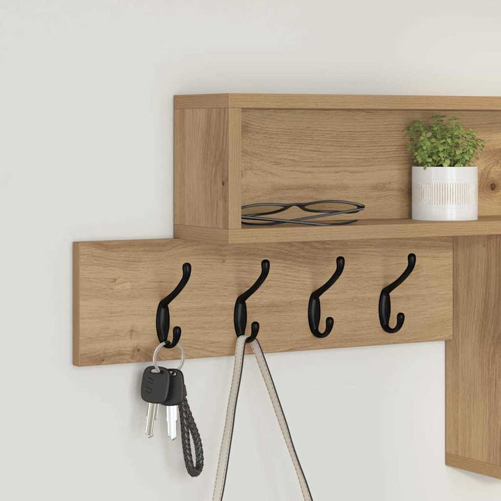 Vægmonteret Jakkeholder Artisan Egetræ 100 x 12 x 43,5 cm