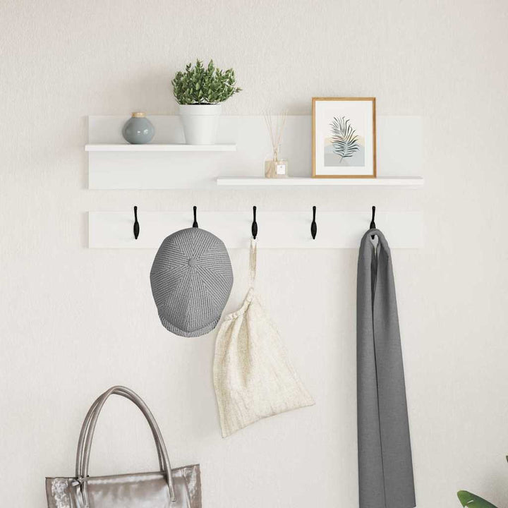 Vægmonteret Jakkeholder Vægmonteret Hvid 90 x 15 x 36 cm
