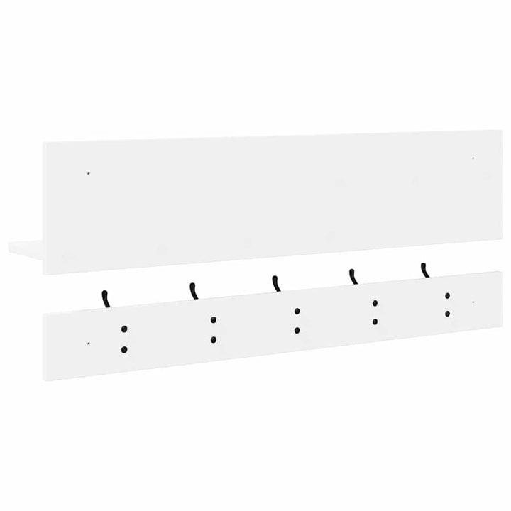 Vægmonteret Jakkeholder Hvid 90 x 15 x 36 cm Konstrueret træ