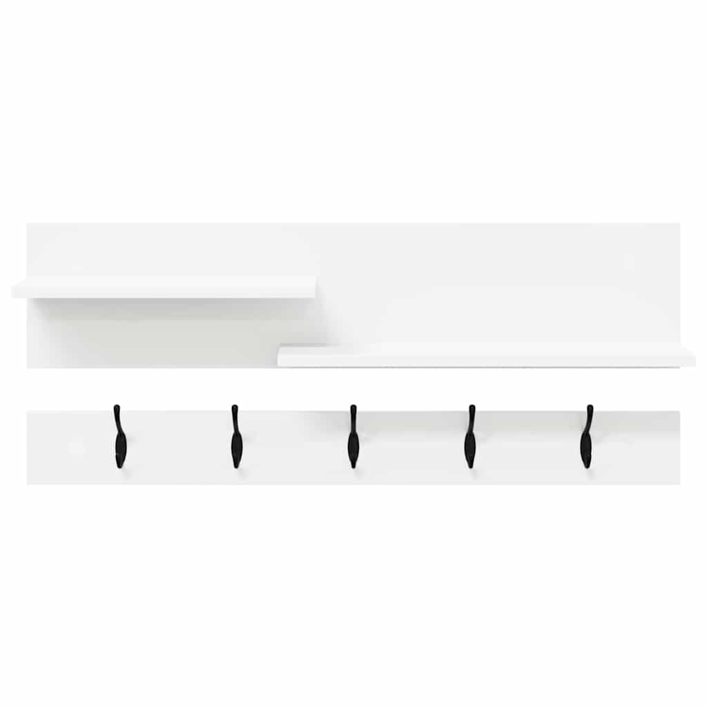 Vægmonteret Jakkeholder Hvid 90 x 15 x 36 cm Konstrueret træ