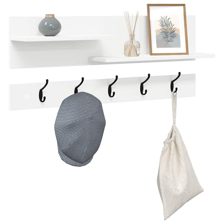 Vægmonteret Jakkeholder Vægmonteret Hvid 90 x 15 x 36 cm