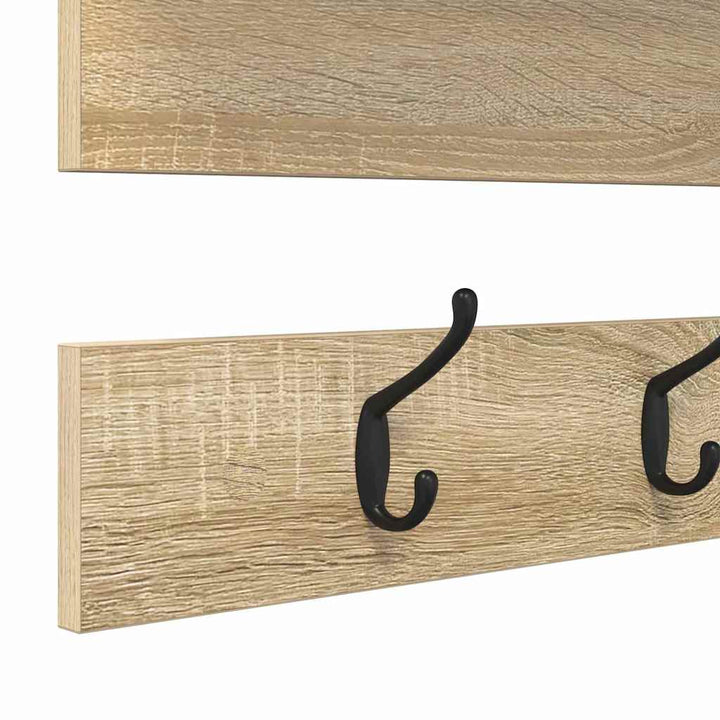Vægmonteret Jakkeholder med hylde Sonoma eg 90 x 15 x 36 cm