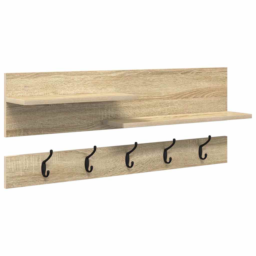 Vægmonteret Jakkeholder Vægmonteret Sonoma eg 90 x 15 x 36 cm