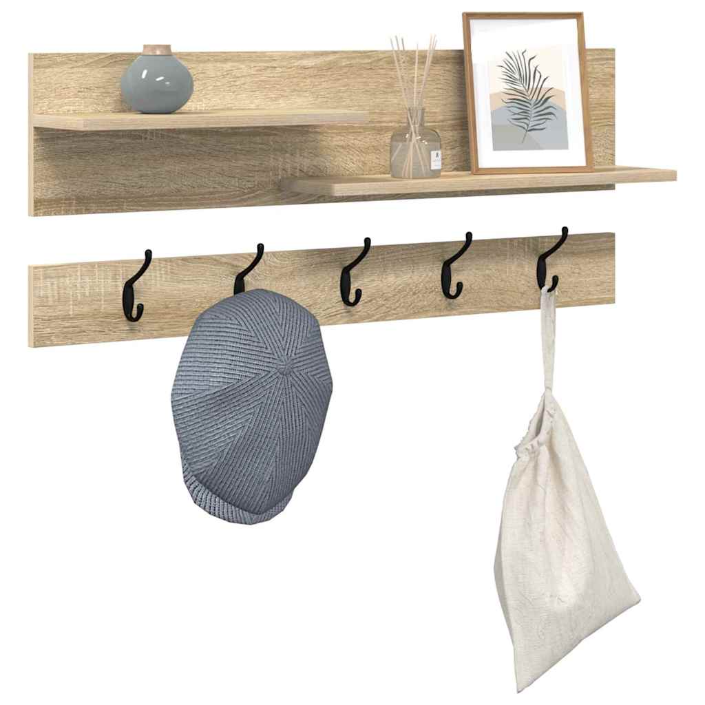 Vægmonteret Jakkeholder Vægmonteret Sonoma eg 90 x 15 x 36 cm