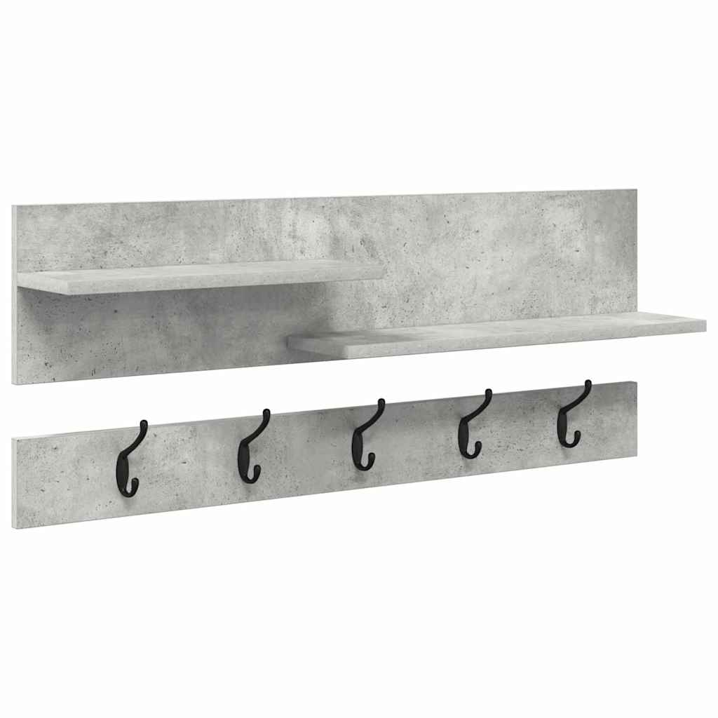 Vægmonteret Jakkeholder Vægmonteret Beton Grå 90 x 15 x 36 cm