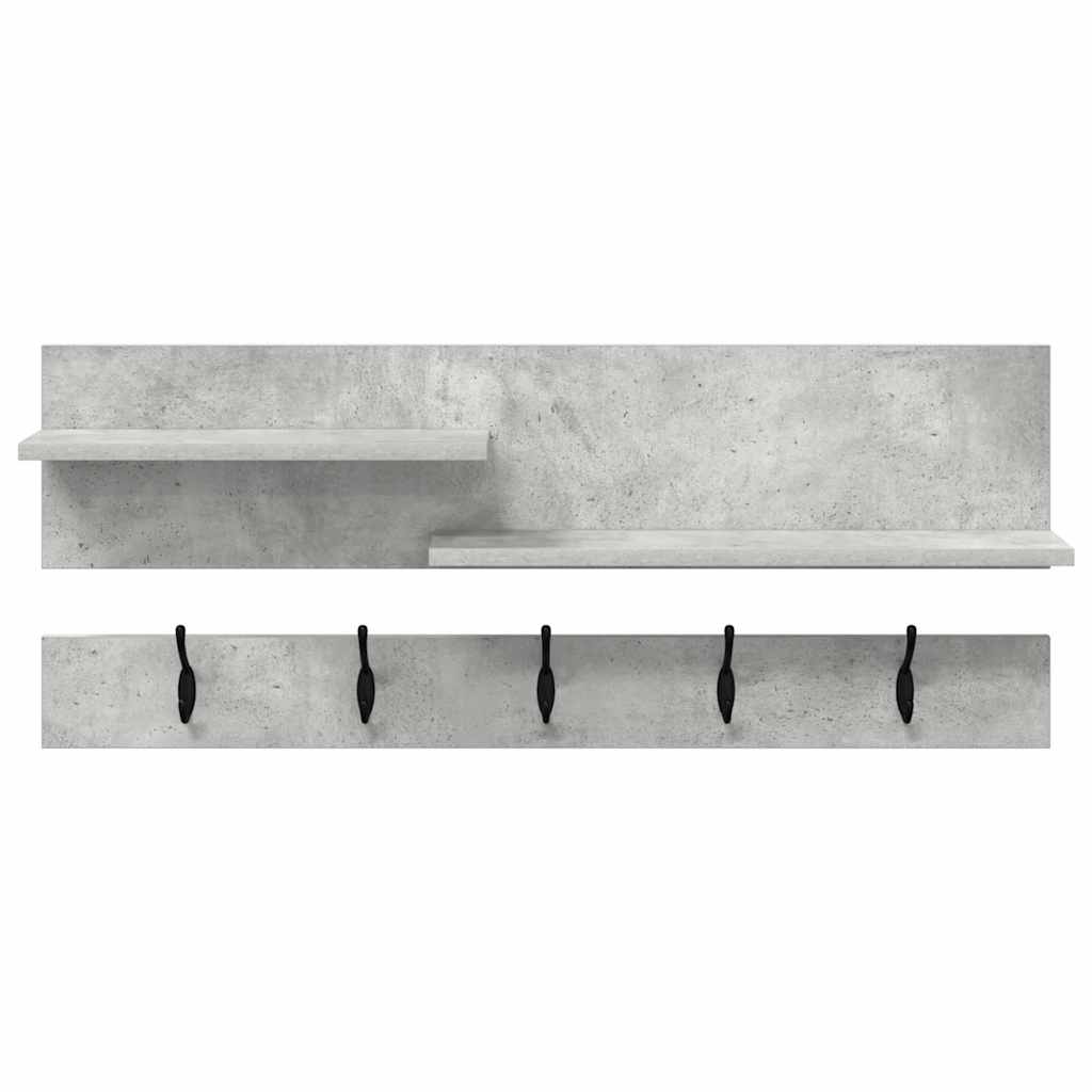 Vægmonteret Jakkeholder Vægmonteret Beton Grå 90 x 15 x 36 cm