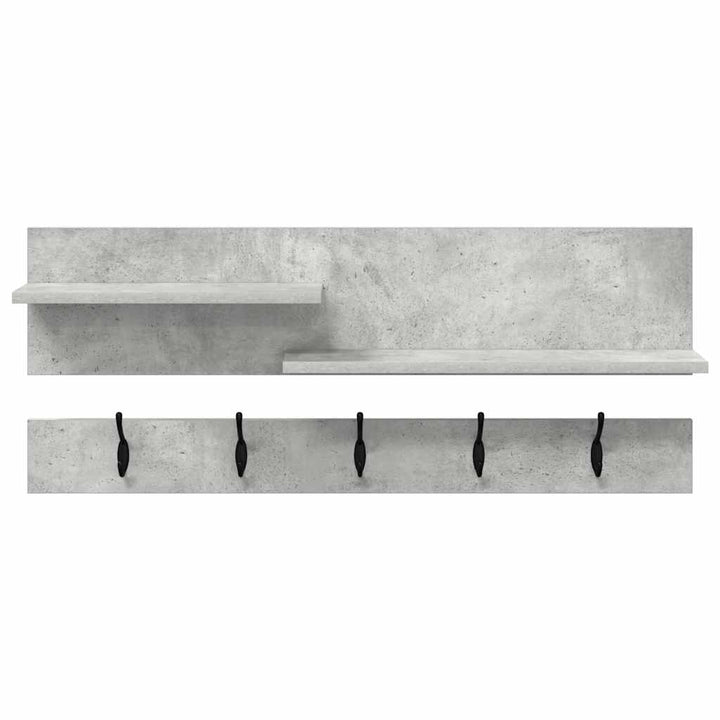 Vægmonteret Jakkeholder Vægmonteret Beton Grå 90 x 15 x 36 cm